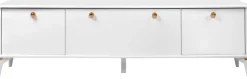 TV-Lowboard Izmir weiß Kupfer B/H/T: ca. 180x52x36 cm