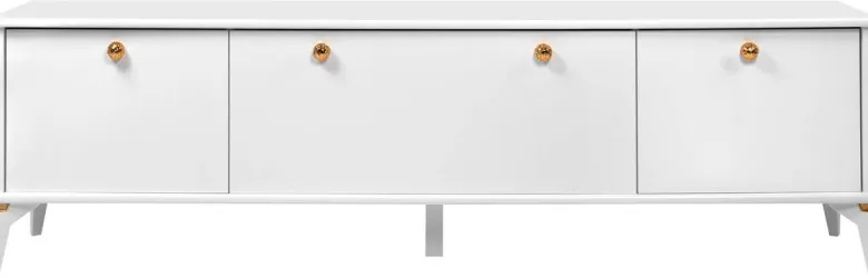 TV-Lowboard Izmir weiß Kupfer B/H/T: ca. 180x52x36 cm