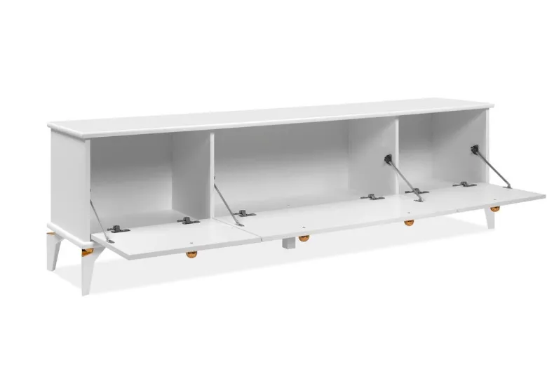 TV-Lowboard Izmir weiß Kupfer B/H/T: ca. 180x52x36 cm