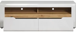 TV-Lowboard Marlon Eiche Evoke Coast Nachbildung weiß Hochglanz B/H/T: ca. 150x50x40 cm