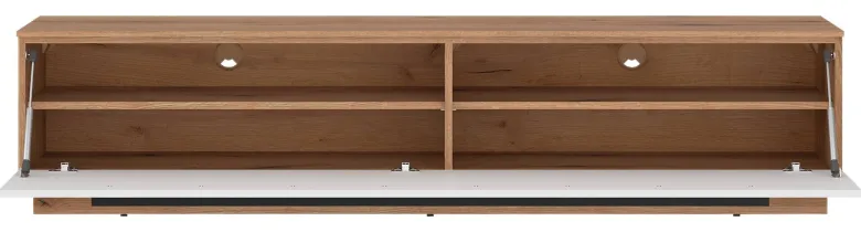 TV-Lowboard Mateo Eiche Evoke Coast Nachbildung weiß Hochglanz B/H/T: ca. 180x41x40 cm