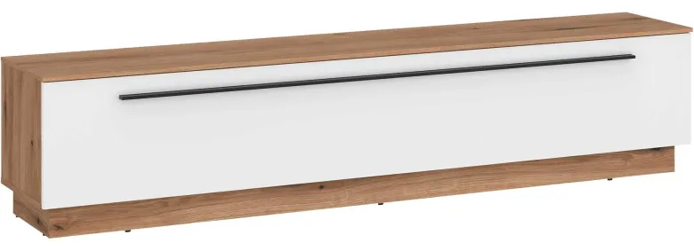 TV-Lowboard Mateo Eiche Evoke Coast Nachbildung weiß Hochglanz B/H/T: ca. 180x41x40 cm