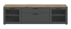 TV-Lowboard Niklas anthrazit Eiche Nox Oak Nachbildung B/H/T: ca. 185x52x40 cm