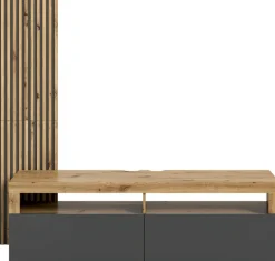 TV-Lowboard Okai anthrazit Eiche Artisan Nachbildung B/H/T: ca. 160x90x45 cm