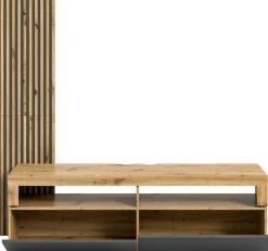 TV-Lowboard Okai anthrazit Eiche Artisan Nachbildung B/H/T: ca. 160x90x45 cm