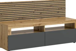 TV-Lowboard Okai anthrazit Eiche Artisan Nachbildung B/H/T: ca. 160x90x45 cm