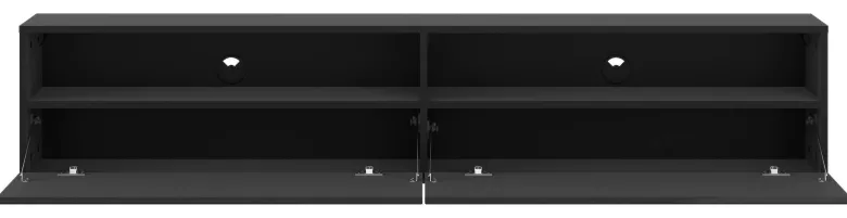 TV-Lowboard Otis schwarz Hochglanz B/H/T: ca. 180x37x32 cm