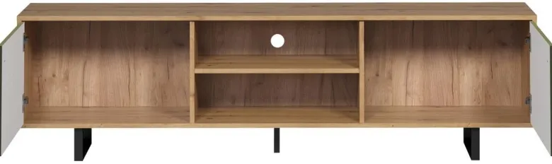 TV-Lowboard Sentra Eiche Artisan Nachbildung grün dunkel B/H/T: ca. 184x52x40 cm