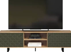 TV-Lowboard Sentra Eiche Artisan Nachbildung grün dunkel B/H/T: ca. 184x52x40 cm