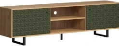 TV-Lowboard Sentra Eiche Artisan Nachbildung grün dunkel B/H/T: ca. 184x52x40 cm