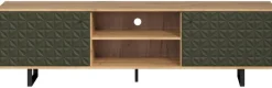 TV-Lowboard Sentra Eiche Artisan Nachbildung grün dunkel B/H/T: ca. 184x52x40 cm