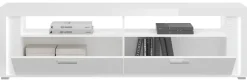 TV-Lowboard Skylight weiß weiß Hochglanz B/H/T: ca. 201x58x46 cm