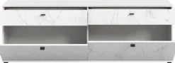 TV-Lowboard Stone weiß Marmoroptik B/H/T: ca. 180x62x41 cm