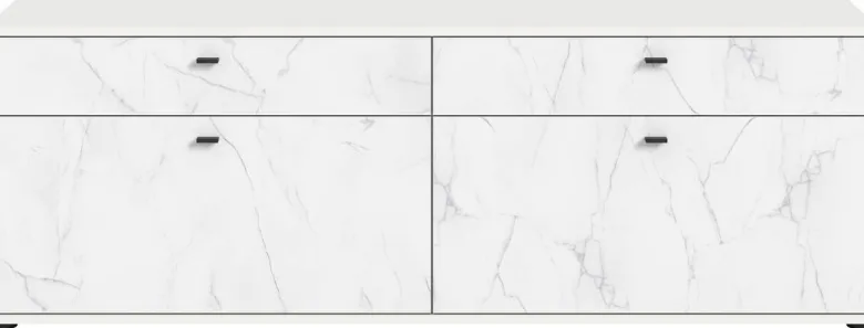 TV-Lowboard Stone weiß Marmoroptik B/H/T: ca. 180x62x41 cm