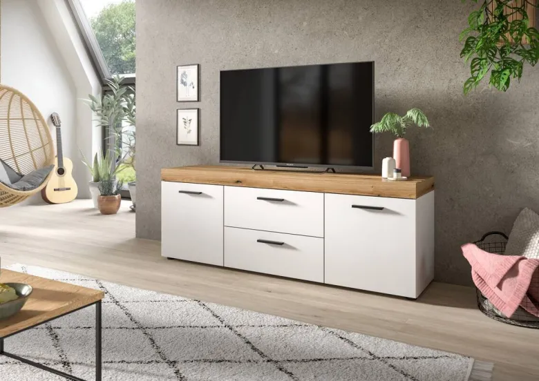 TV-Lowboard Sunset weiß B/H/T: ca. 150x54x37 cm