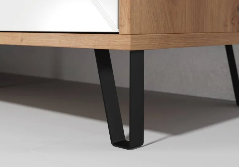 TV-Lowboard Touch Eiche Artisan Nachbildung weiß matt B/H/T: ca. 110x37x60 cm