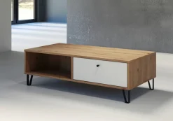 TV-Lowboard Touch Eiche Artisan Nachbildung weiß matt B/H/T: ca. 110x37x60 cm