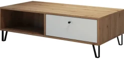 TV-Lowboard Touch Eiche Artisan Nachbildung weiß matt B/H/T: ca. 110x37x60 cm