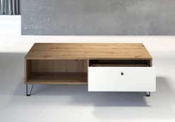 TV-Lowboard Touch Eiche Artisan Nachbildung weiß matt B/H/T: ca. 110x37x60 cm