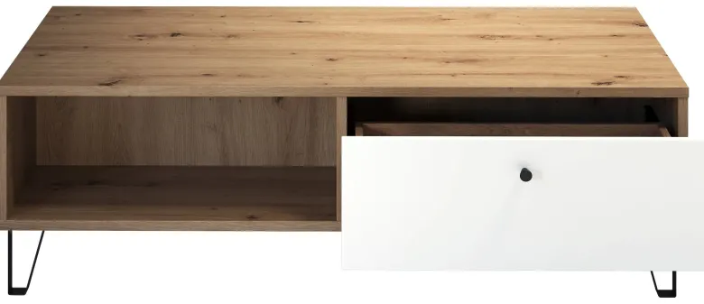 TV-Lowboard Touch Eiche Artisan Nachbildung weiß matt B/H/T: ca. 110x37x60 cm