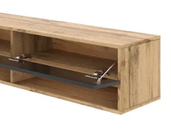 TV-Lowboard TV LOWBOARD DERBY 100 Eiche Wotan Nachbildung schwarz glänzend B/H/T: ca. 100x32,5x31,5 cm