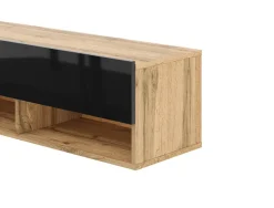 TV-Lowboard TV LOWBOARD DERBY 100 Eiche Wotan Nachbildung schwarz glänzend B/H/T: ca. 100x32,5x31,5 cm