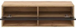 TV-Lowboard TV LOWBOARD DERBY 100 Eiche Wotan Nachbildung schwarz glänzend B/H/T: ca. 100x32,5x31,5 cm