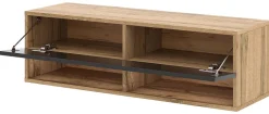 TV-Lowboard TV LOWBOARD DERBY 100 Eiche Wotan Nachbildung schwarz glänzend B/H/T: ca. 100x32,5x31,5 cm