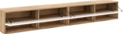 TV-Lowboard TV LOWBOARD DERBY 200 Eiche Wotan Nachbildung weiß glänzend B/H/T: ca. 200x32,5x31,5 cm