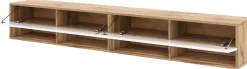 TV-Lowboard TV LOWBOARD DERBY 200 Eiche Wotan Nachbildung weiß glänzend B/H/T: ca. 200x32,5x31,5 cm