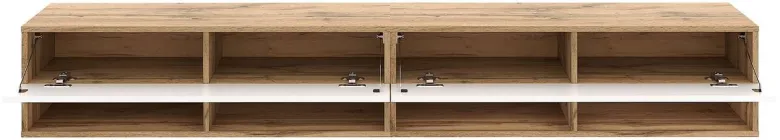 TV-Lowboard TV LOWBOARD DERBY 200 Eiche Wotan Nachbildung weiß glänzend B/H/T: ca. 200x32,5x31,5 cm