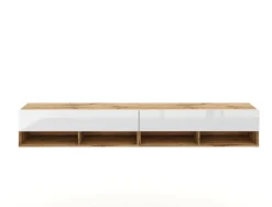 TV-Lowboard TV LOWBOARD DERBY 280 Eiche Wotan Nachbildung weiß glänzend B/H/T: ca. 280x32,5x31,5 cm