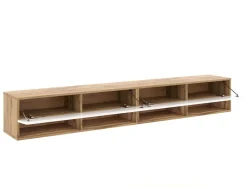 TV-Lowboard TV LOWBOARD DERBY 280 Eiche Wotan Nachbildung weiß glänzend B/H/T: ca. 280x32,5x31,5 cm