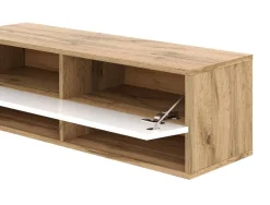 TV-Lowboard TV LOWBOARD DERBY 280 Eiche Wotan Nachbildung weiß glänzend B/H/T: ca. 280x32,5x31,5 cm