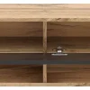 TV-Lowboard TV LOWBOARD DERBY 140 Eiche Wotan Nachbildung schwarz glänzend B/H/T: ca. 140x32,5x31,5 cm