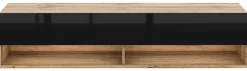 TV-Lowboard TV LOWBOARD DERBY 140 Eiche Wotan Nachbildung schwarz glänzend B/H/T: ca. 140x32,5x31,5 cm