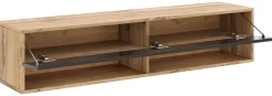 TV-Lowboard TV LOWBOARD DERBY 140 Eiche Wotan Nachbildung schwarz glänzend B/H/T: ca. 140x32,5x31,5 cm
