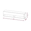 TV-Lowboard TV LOWBOARD DERBY 100 Eiche Wotan Nachbildung weiß glänzend B/H/T: ca. 100x32,5x31,5 cm