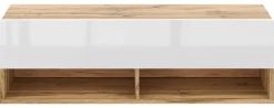 TV-Lowboard TV LOWBOARD DERBY 100 Eiche Wotan Nachbildung weiß glänzend B/H/T: ca. 100x32,5x31,5 cm
