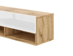 TV-Lowboard TV LOWBOARD DERBY 100 Eiche Wotan Nachbildung weiß glänzend B/H/T: ca. 100x32,5x31,5 cm