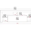 TV-Lowboard TV LOWBOARD Everest 140 Eiche Wotan Nachbildung weiß glänzend B/H/T: ca. 140x50x35 cm