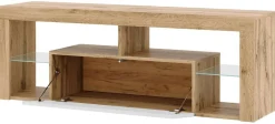 TV-Lowboard TV LOWBOARD Everest 140 Eiche Wotan Nachbildung weiß glänzend B/H/T: ca. 140x50x35 cm