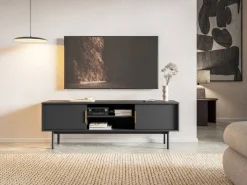 TV-Lowboard VIVA schwarz B/H/T: ca. 154x53,5x39 cm