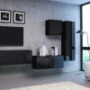 TV-Lowboard VIVIEN schwarz schwarz glanz B/H/T: ca. 100x40x38 cm