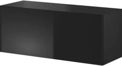 TV-Lowboard VIVIEN schwarz schwarz glanz B/H/T: ca. 100x40x38 cm