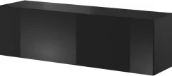 TV-Lowboard VIVIEN schwarz schwarz glanz B/H/T: ca. 140x40x38 cm