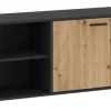 TV-Lowboard WILMA Eiche Artisan Nachbildung anthrazit B/H/T: ca. 140x50x40 cm