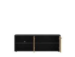 TV-Lowboard WILMA Eiche Artisan Nachbildung anthrazit B/H/T: ca. 140x50x40 cm