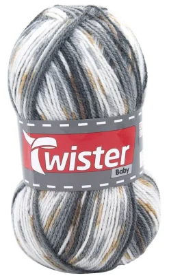 Twister Handstrickgarn Baby grau L: ca. 21000 cm
