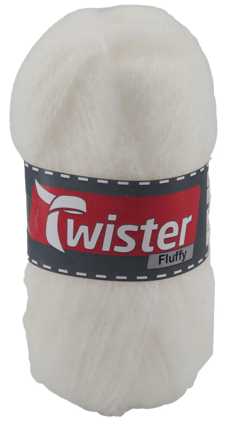 Twister Handstrickgarn Fluffy weiß L: ca. 16000 cm